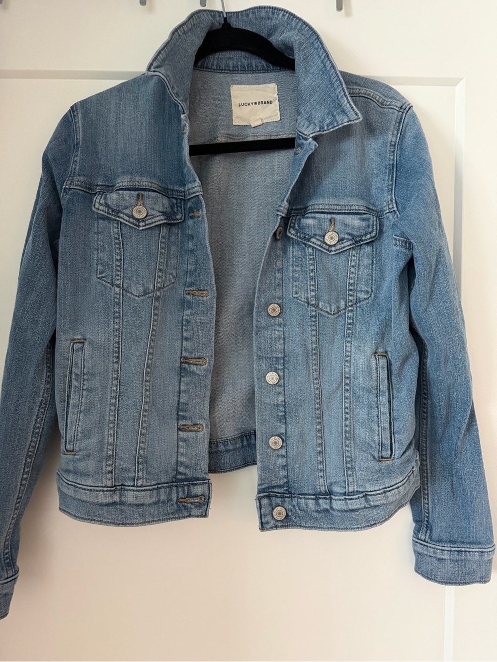 Lucky Brand Washed Light Blue Denim Jacket - Women's Jean Jacket